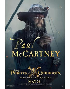 "Piratas del Caribe 5": nuevo póster con ¡Paul McCartney! 