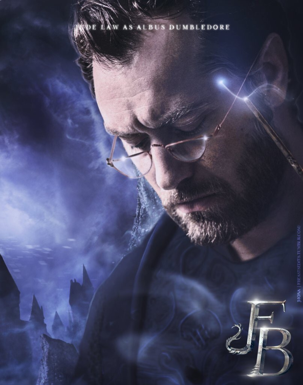 Un fan-póster muestra cómo podría Jude Law aparecer como Dumbledore en Animales Fantásticos 2