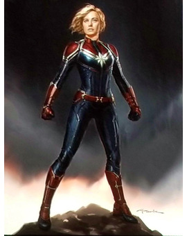 'Captain Marvel': Nuevo vistazo a Brie Larson como Carol Danvers en este 'concept-art' de la superheroína