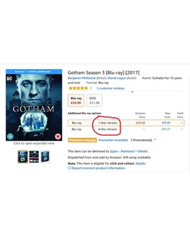 ¡AYUDA! Amazon UK y la tercera temporada de Gotham