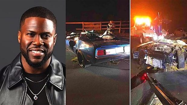 Kevin Hart, hospitalizado y gravemente herido tras un brutal accidente de coche