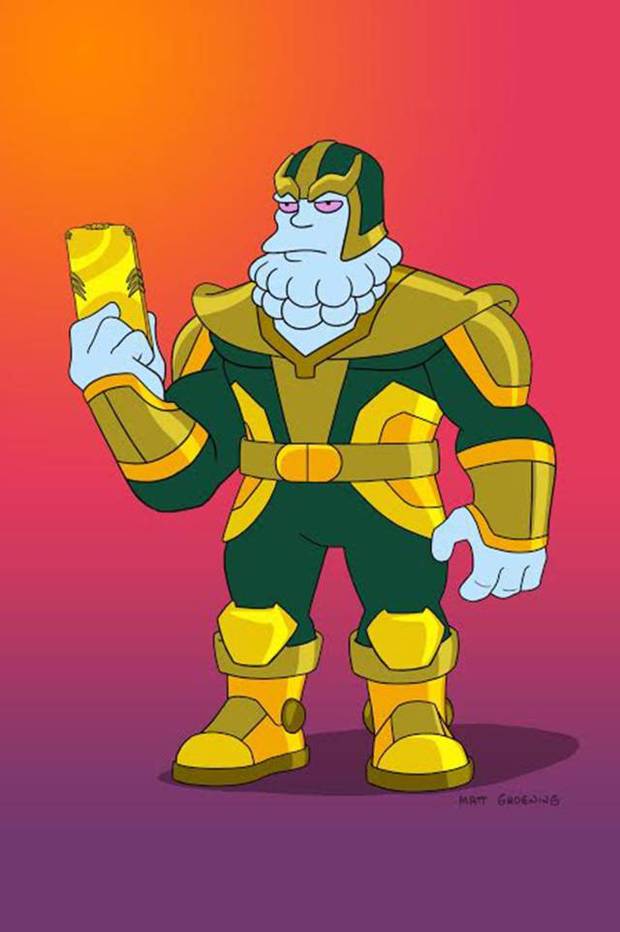 Los Simpson reciben a Thanos, Kevin Feige y los hermanos Russo