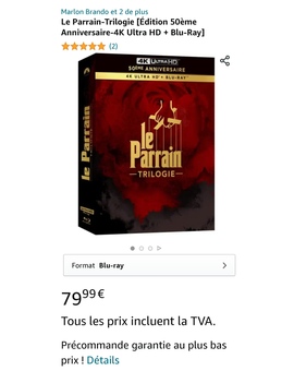Trilogía UHD de "El Padrino" ya en preventa en Amazon Francia 