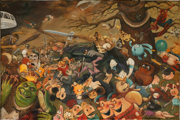 Extraño combate de los personajes de nuestra infancia