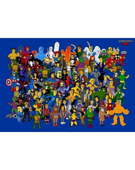 Superheroes simpsonizados