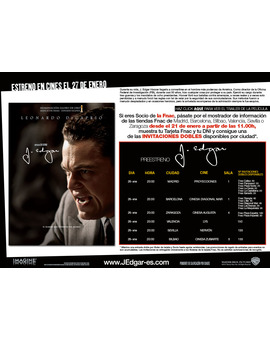 J.EDGAR de Leonardo Dicaprio gratis de nuevo siendo socio Fnac