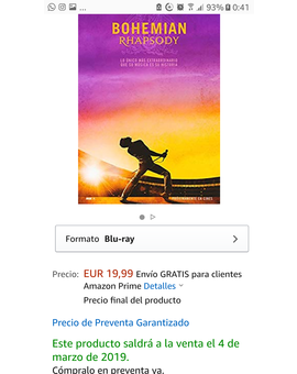 Amazon y Fnac fechan a Bohemian Rhapsody para el 4 de Marzo