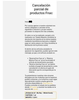 Pues al final me cancelaron Olvídate de mí... 