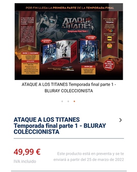 Anunciada en BD la parte 1 de la 4ta temporada de Ataque a los Titanes