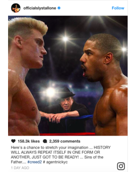 Creed Vs Ivan Drago. Idea de Stallone para secuela de Creed. ¿Creeis que estaria bien ver este proyecto en pantalla?
