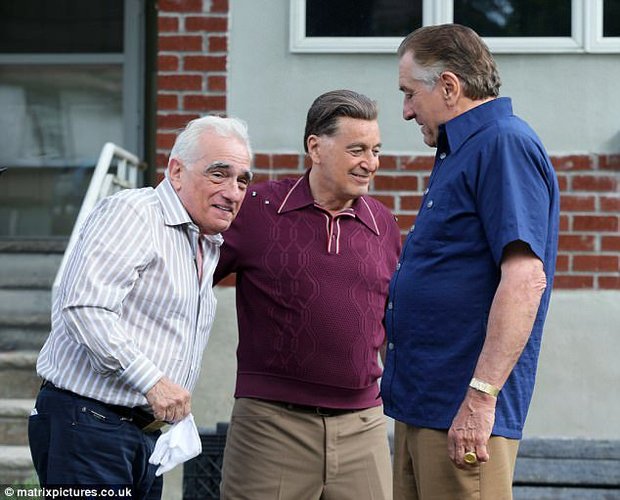 Scorsese, Pacino y De Niro. Foto para el recuerdo. The Irishman