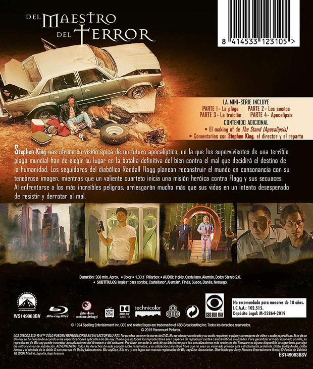 The Stand (Apocalipsis). Blu-Ray España, dos discos.