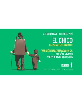 Cartel del reestreno de 'El Chico', de Chaplin
