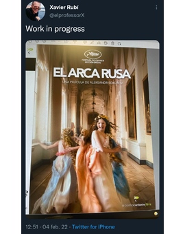 El Arca Rusa... próximamente en Blu-ray por A Contracorriente