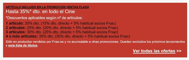 Descuento Fnac 35% por 4 Artículos o más artículos