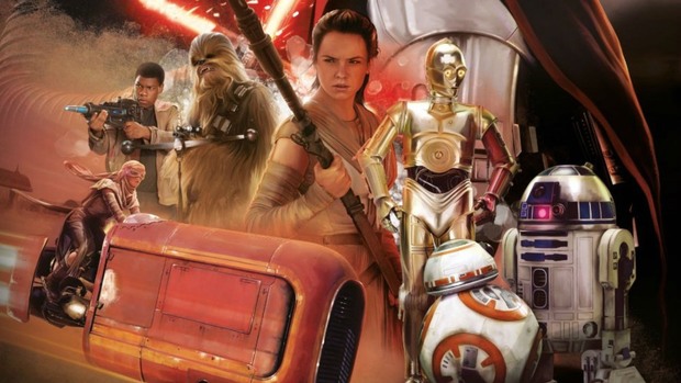 Contempla (STAR WARS, EL DESPERTAR DE LA FUERZA) Antes y Después de los Efectos Especiales. 