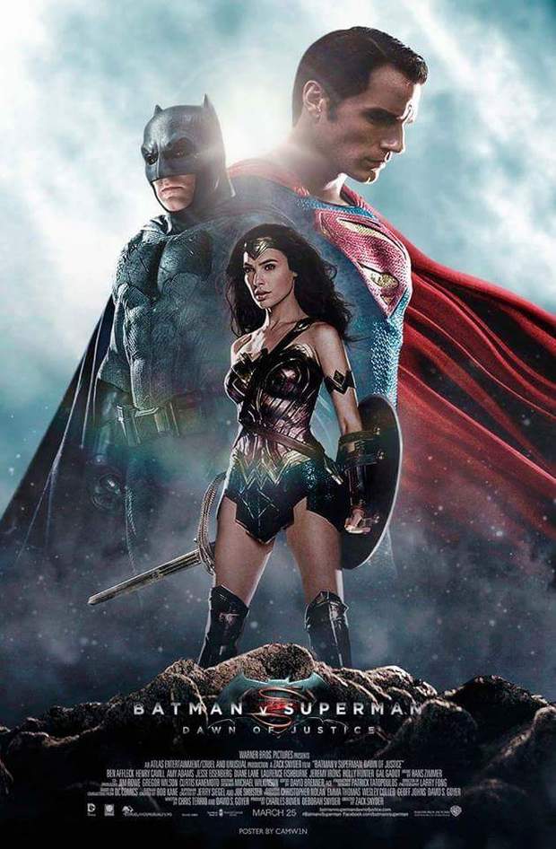 Cartel BATMAN vs SUPERMAN y... WONDER WOMAN por Supuesto. 