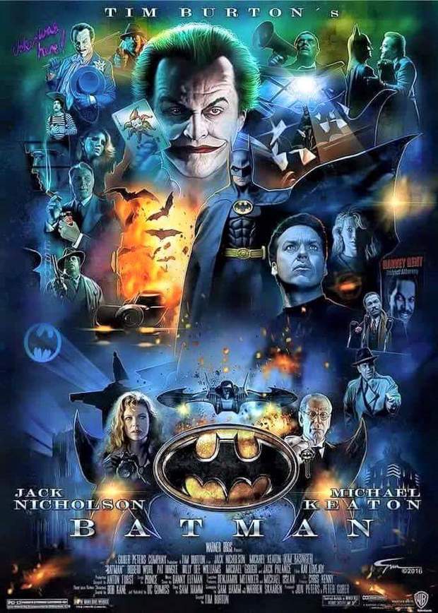 Cartel BATMAN de TIM BURTON. 