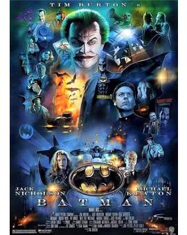 Cartel BATMAN de TIM BURTON. 