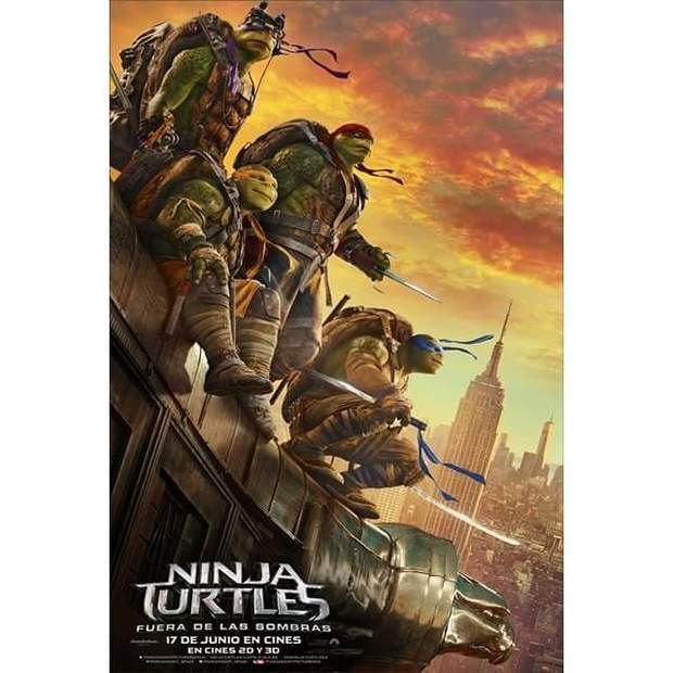 Teaser Póster: NINJA TURTLES (Fuera de las Sombras). 