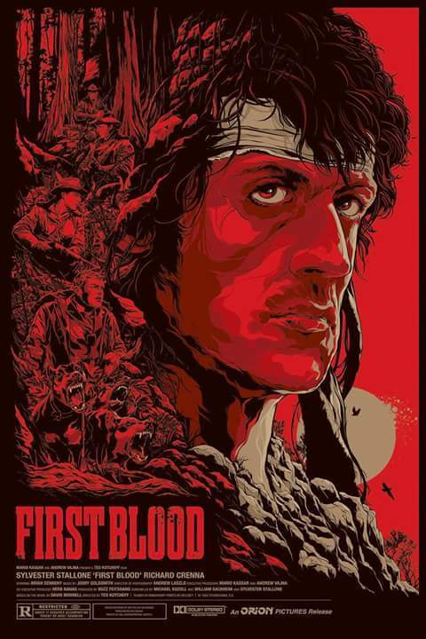 Póster. (FIRST BLOOD, ACORRALADO). 