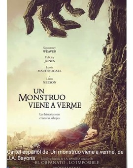 Cartel Español de UN MONSTRUO VIENE A VERME. 