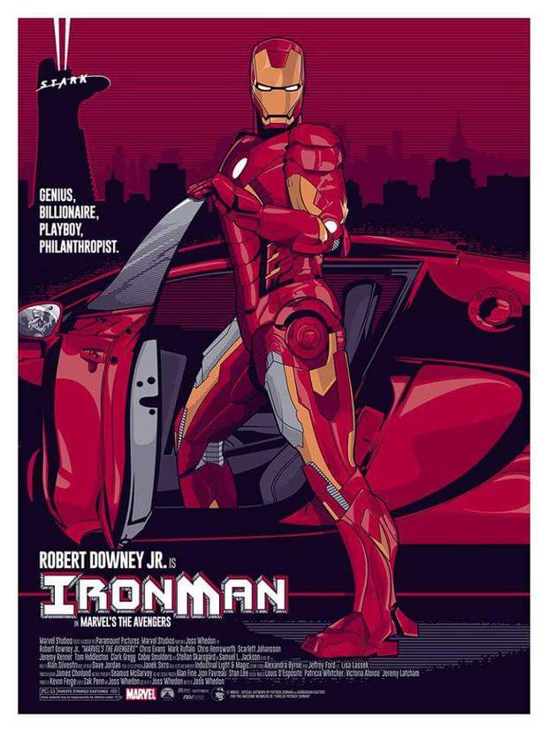 Póster IRON MAN al Estilo ROBOCOP. 