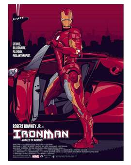 Póster IRON MAN al Estilo ROBOCOP. 
