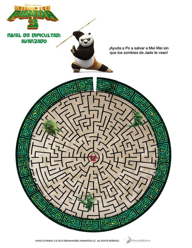 LABERINTO (KUNG FU PANDA 3) Para el que se aburra éstas Vacaciones. 