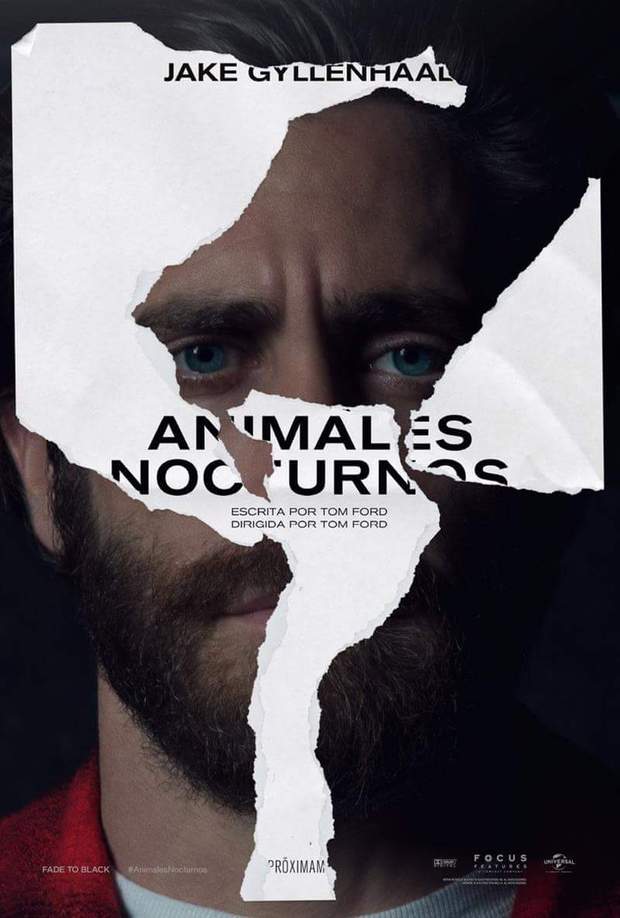Cartel Español de (ANIMALES NOCTURNOS) con Jake Gyllenhaal. 