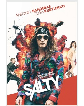Cartel de (SALTY). Con Antonio Banderas y Olga Kurilenko. 