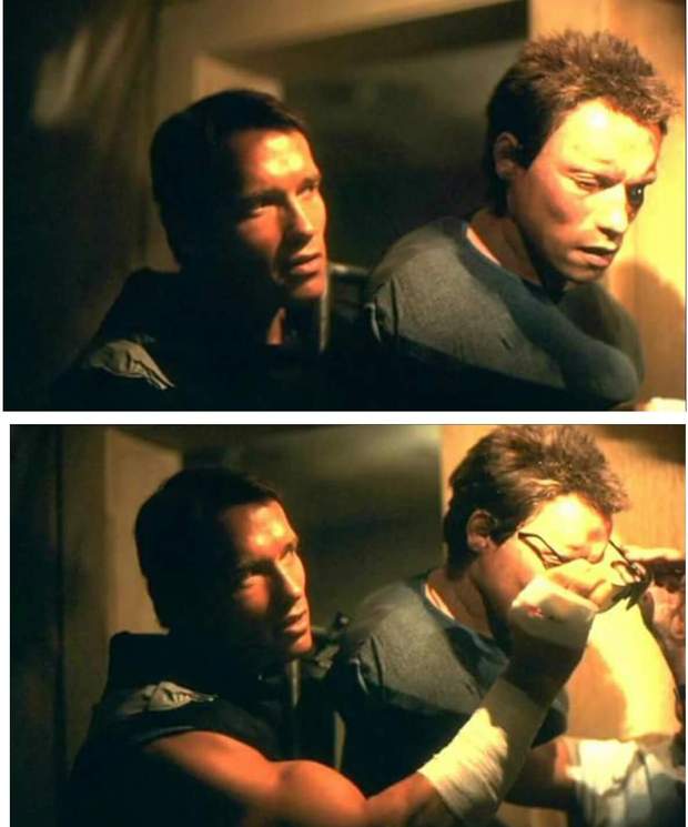 Imagen: Cuando Arnold Schwarzenegger se puso las Gafas para TERMINATOR. 
