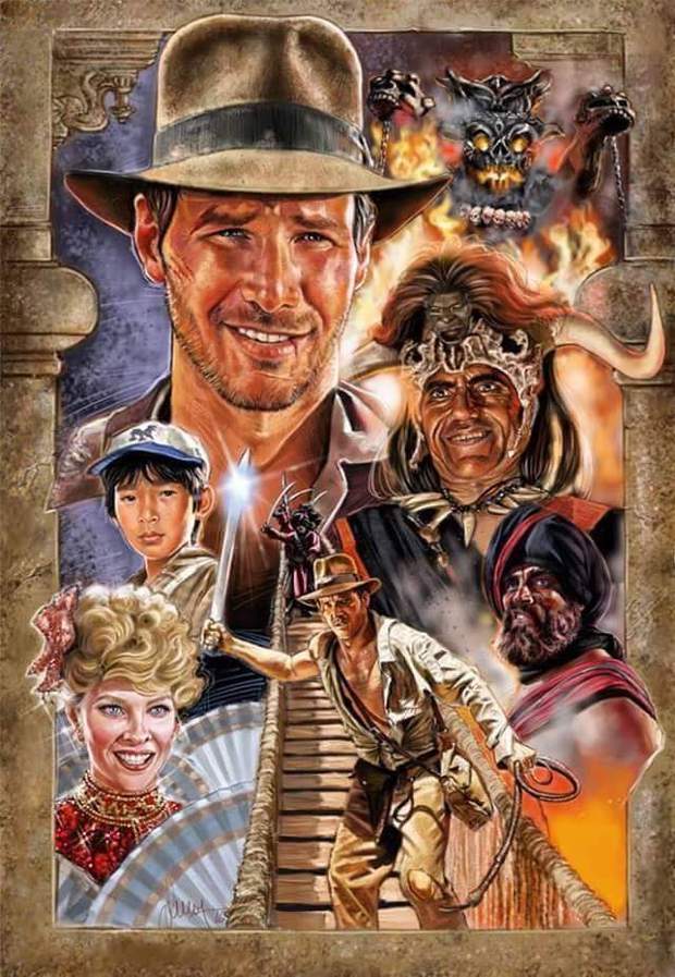 Póster 1 (INDIANA JONES Y EL TEMPLO MALDITO). 