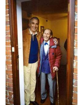 Imagen. (Año 1994. Última Foto de Sir Christopher Lee y Peter Cushing Juntos. Dos Grandes, Qué la fuerza los Acompañe!!