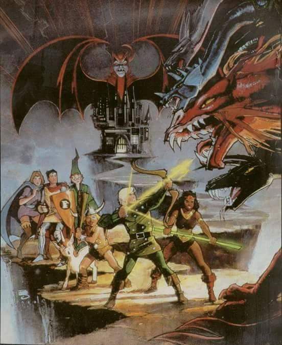 Póster. "DRAGONES Y MAZMORRAS" Una de las Mejores Series de Animación. 