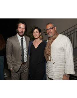 Imagen: (Neo, Trinity y Morfeo Reunidos en la Premier de JOHN WICK 2). 