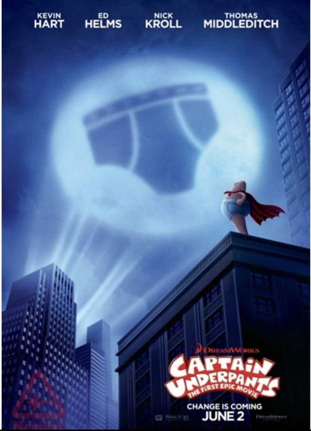 Póster (CAPTAIN UNDERPANTS) Lo Próximo de DREAMWORKS. 