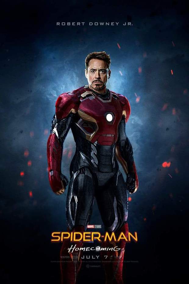 Póster (IRON MAN en SPIDERMAN HomeComing) Os Gusta la Nueva Armadura?. 