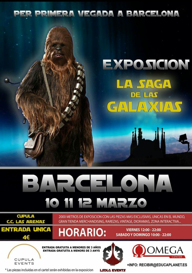 Exposición (LA SAGA DE LAS GALAXIAS) en Barcelona el 10,11 y 12 de Marzo. 