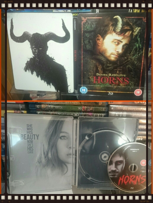 Exterior e Interior Steelbook (HORNS). 