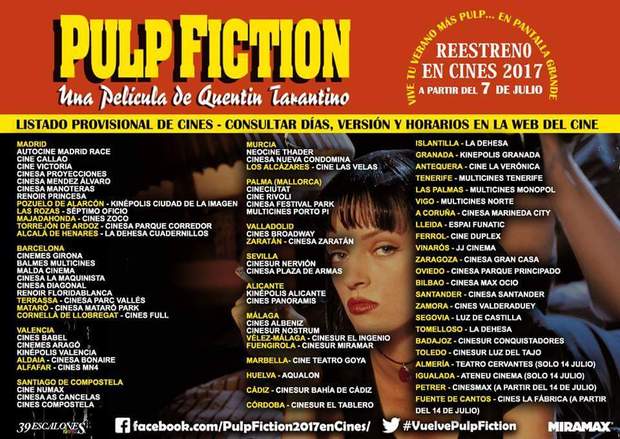 (PULP FICTION) Reestreno en Cines a Partir del 7 de Julio. 