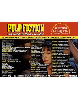 (PULP FICTION) Reestreno en Cines a Partir del 7 de Julio. 