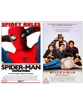 2 Guiños de Películas Míticas en los Pósters de (SPIDERMAN HOMECOMING), Adivinais de qué Películas son? 