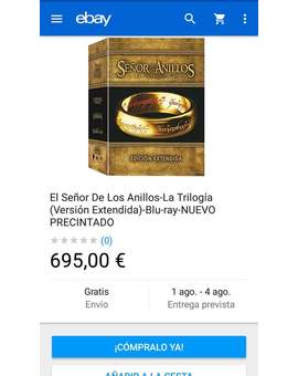 Imagen: Ofertón Trilogía de (EL SEÑOR DE LOS ANILLOS). 