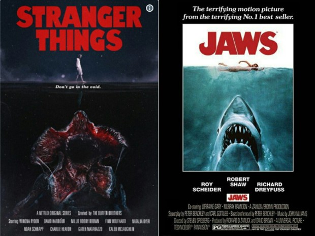 El Póster de la Segunda Temporada de (STRANGERS THINGS) Homenajea a (TIBURON). 