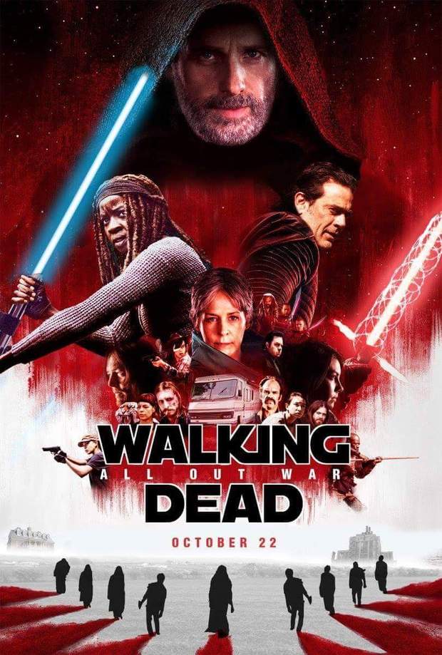 Póster (THE WALKING DEAD vs STAR WARS). 