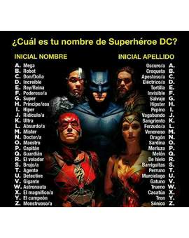 Cuál es Tu Nombre de Superheroe de DC? 