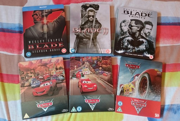 Colección Trilogías Steelbook (BLADE & CARS). 