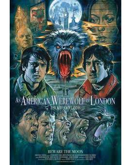 Póster (UN HOMBRE LOBO AMERICANO EN LONDRES). 