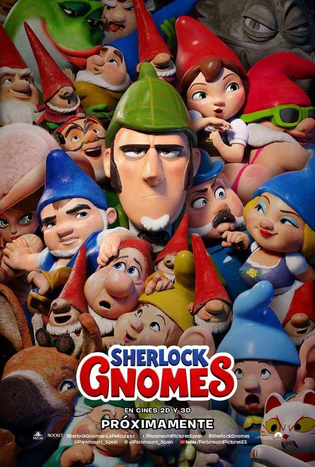 Póster Español de (SHERLOCK GNOMES). 